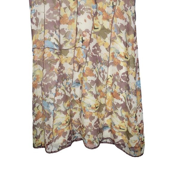 Sundance Women's Evelyn 100% Silk Crepe Slip Dress Watercolor Print Size 12 - Picture 6 of 12